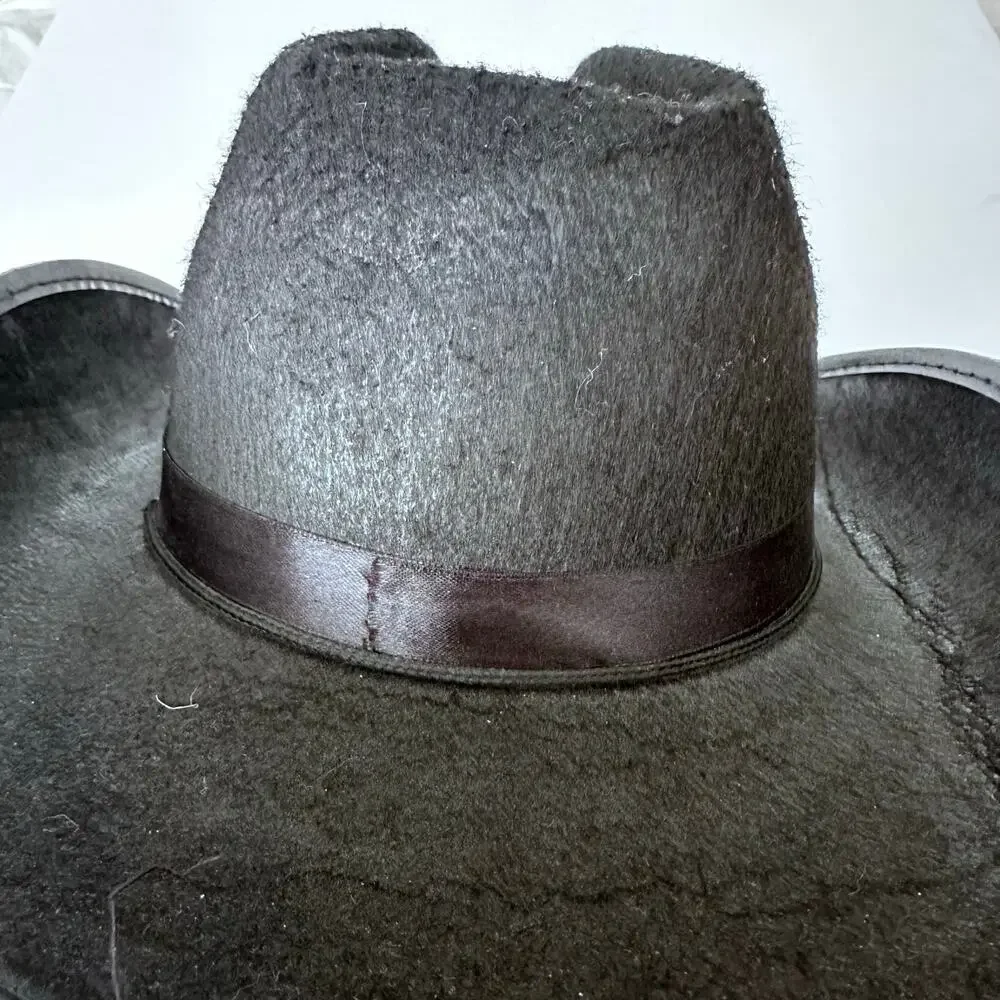 Black western cowboy hat costume